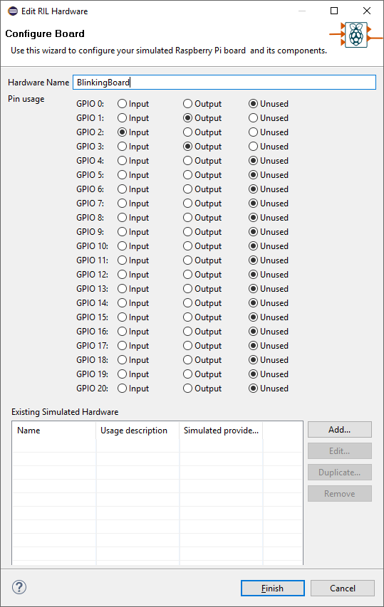  Configure board